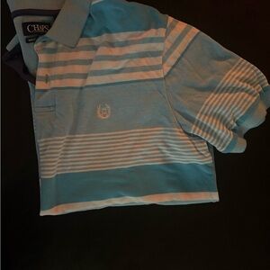 Polo by Ralph Lauren Light Blue and White Striped Tee